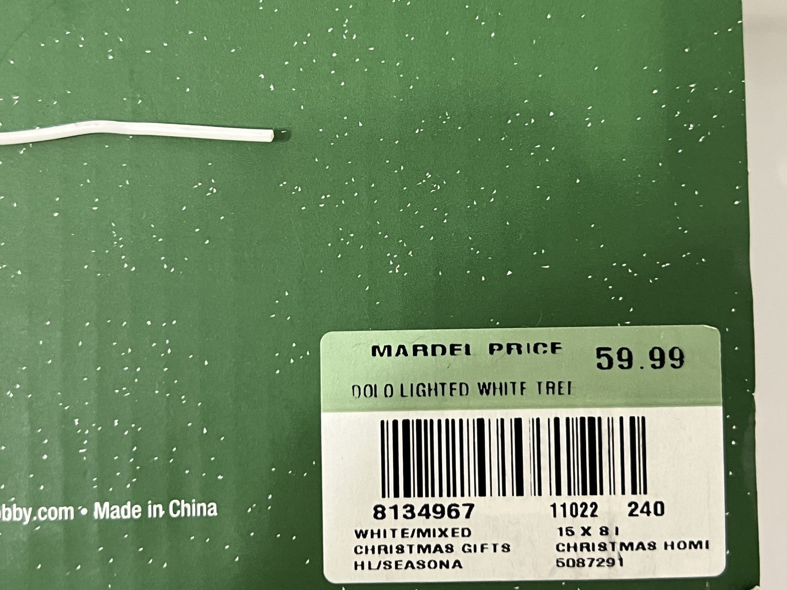 Hobby Lobby Nostalgia Lighted Ceramic Christmas Tree 15"  White HOBBY LOBBY - KOEEK