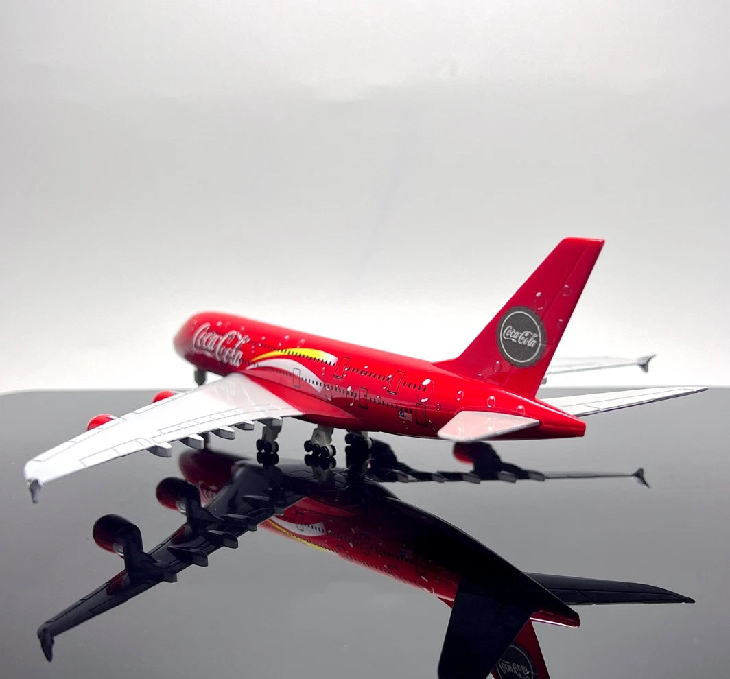 Coca-Cola Airbus A380 20cm Alloy Model with Removable Wheels Display Piece 07FC0E-D4 - KOEEK