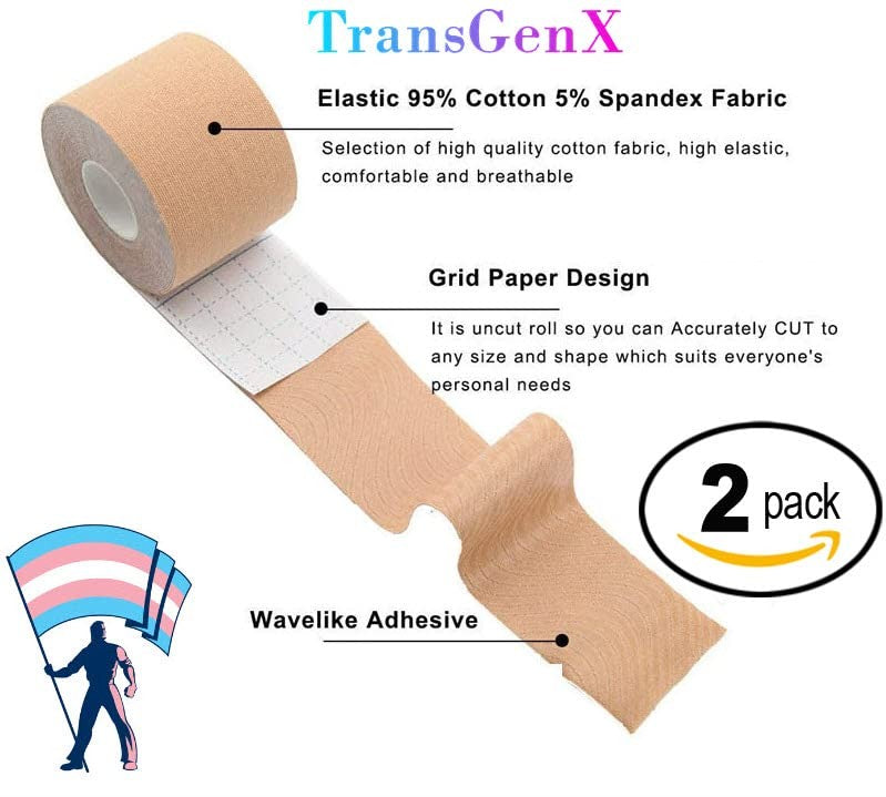 new Universal Body Labs TransGenX Tape - Best Trans FTM Binder for Chest Clear UNIVERSAL BODY LABS - KOEEK