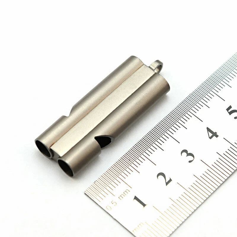 Titanium Keychain Whistle Lanyard Pocket Outdoor Life-saving Camping Tool EDC EDC - KOEEK