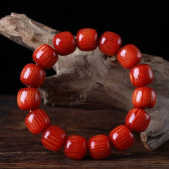 Full Oil Transparent Agarwood Prayer Beads Amber Wood Bracelet Red Pine Jewelry 07FC0E-D4 - KOEEK