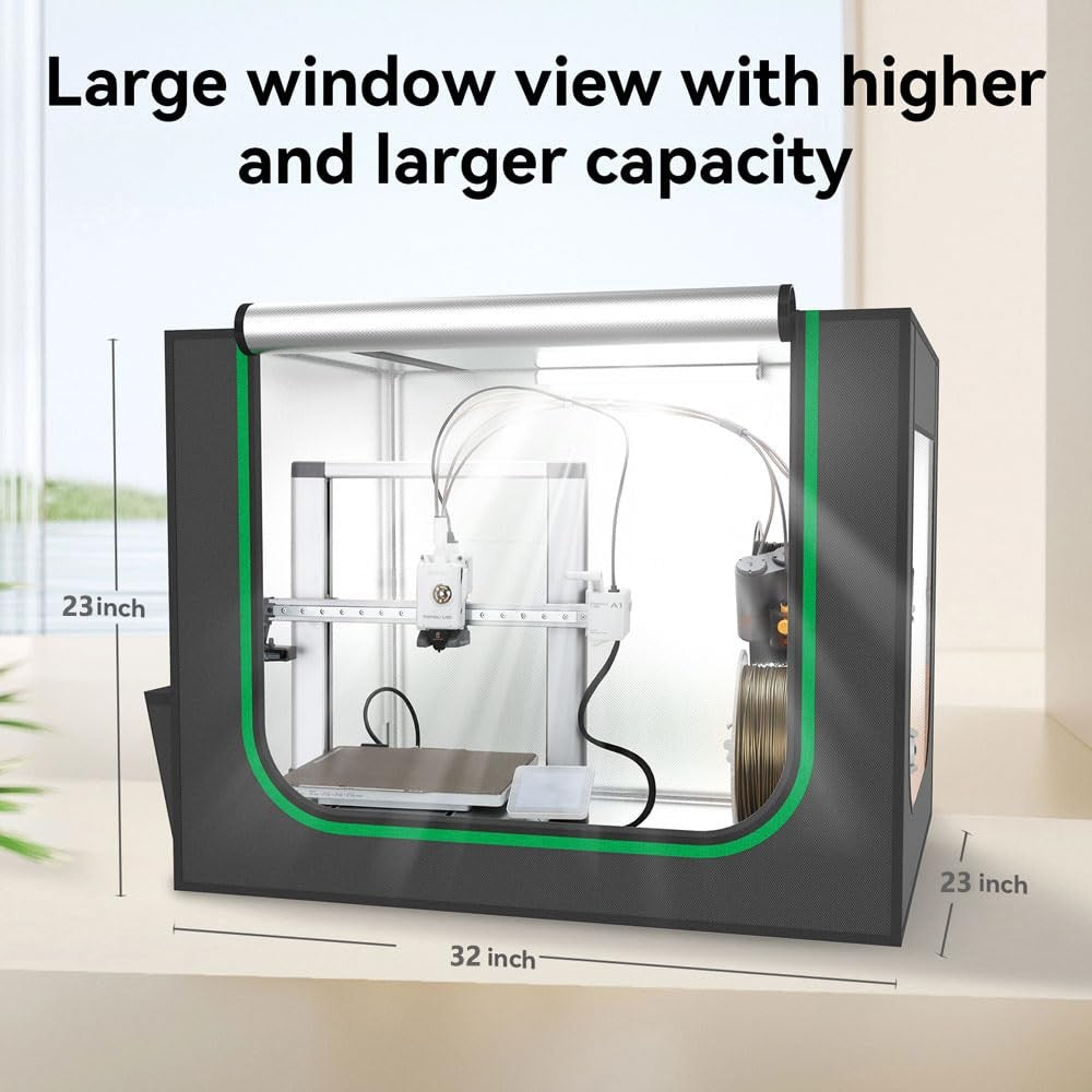 new 3D Printer Enclosure for A1 580 * 580 * 800MM with Fiberglass Rod 07FC0E-D4 - KOEEK