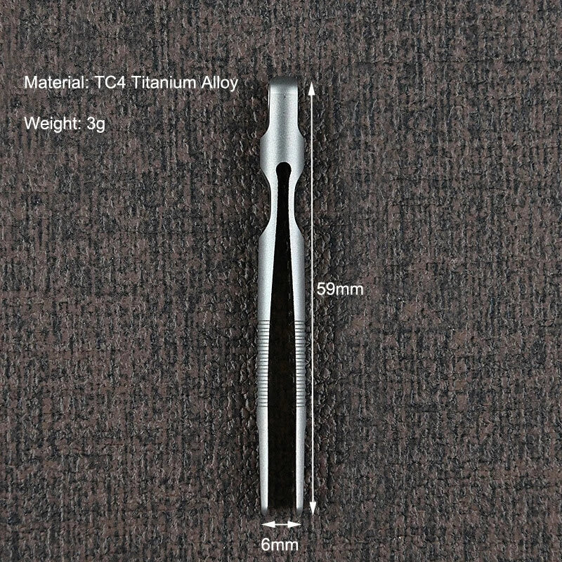 Mini CNC Titanium Keychain Tweezers Pocket Outdoor Lightweight Clamping EDC Tool EDC - KOEEK