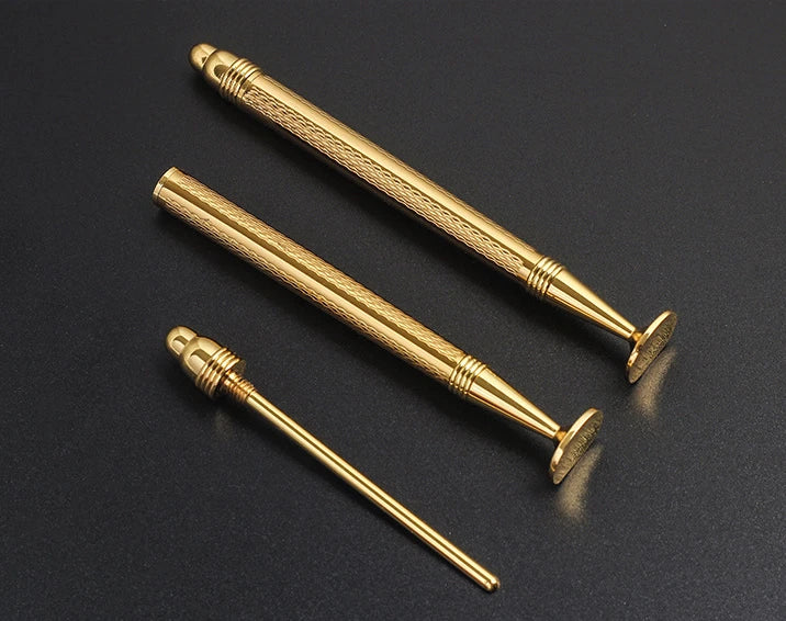 Creative 2in 1 Metal Tobacco Pipe Tamper Copper Cigar Pipe Cleaning Tools 07FC0E-D4 - KOEEK