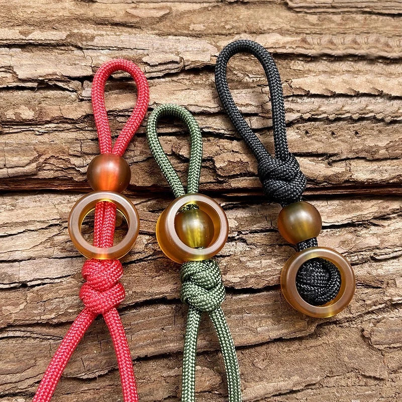 Ultem PEI Planet Star Ring Set Knife Bead Keychain Pendant Lanyard DIY EDC Tool 07FC0E-D4 - KOEEK