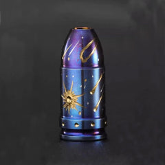 Hot EDC Titanium Bullet Shell Shape Knife Bead Paracord Lanyard Pendant Keychain 07FC0E-D4 - KOEEK