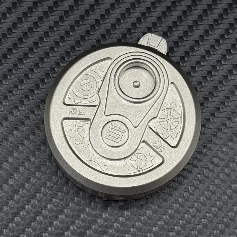 Press Dice Fidget Toy Exquisite Stainless Steel EDC Fidget Coin Fun Ratchet Coin 07FC0E-D4 - KOEEK