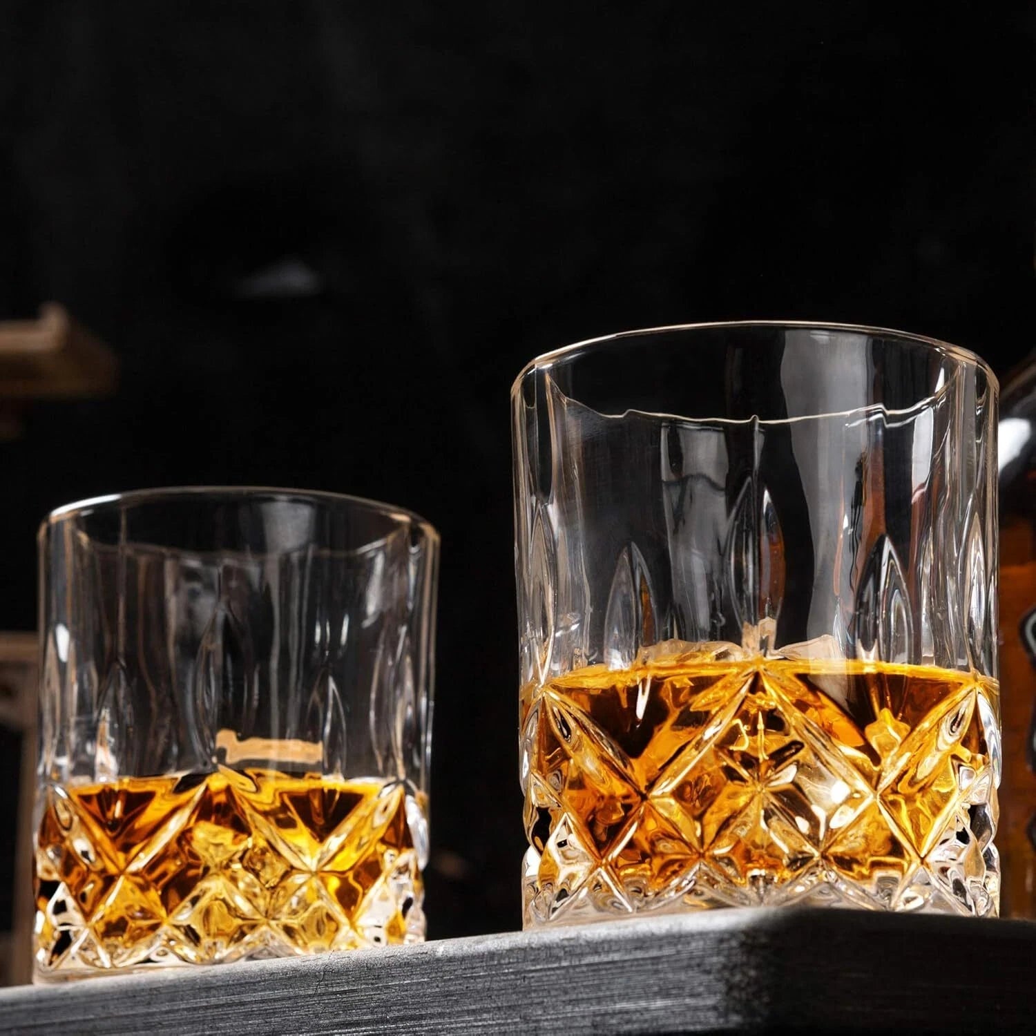 10 oz Ice Glasses for Scotch, Spirits and Cocktails - Set of 4 07FC0E-D4 - KOEEK