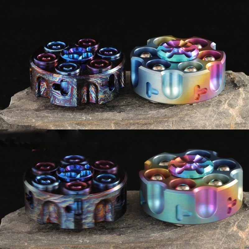 Titanium Alloy Hand Twisting Spinning Top Gyro Gyroscope EDC Fidget Spinner Toy 07FC0E-D4 - KOEEK