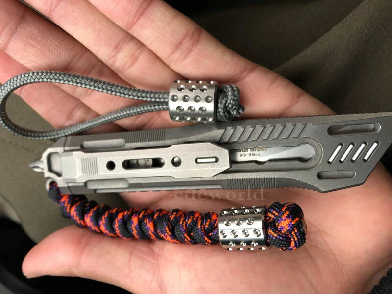 EDC Knife Tool Beads Titanium Paracord Beads Lanyard Pendant Zipper Head 07FC0E-D4 - KOEEK
