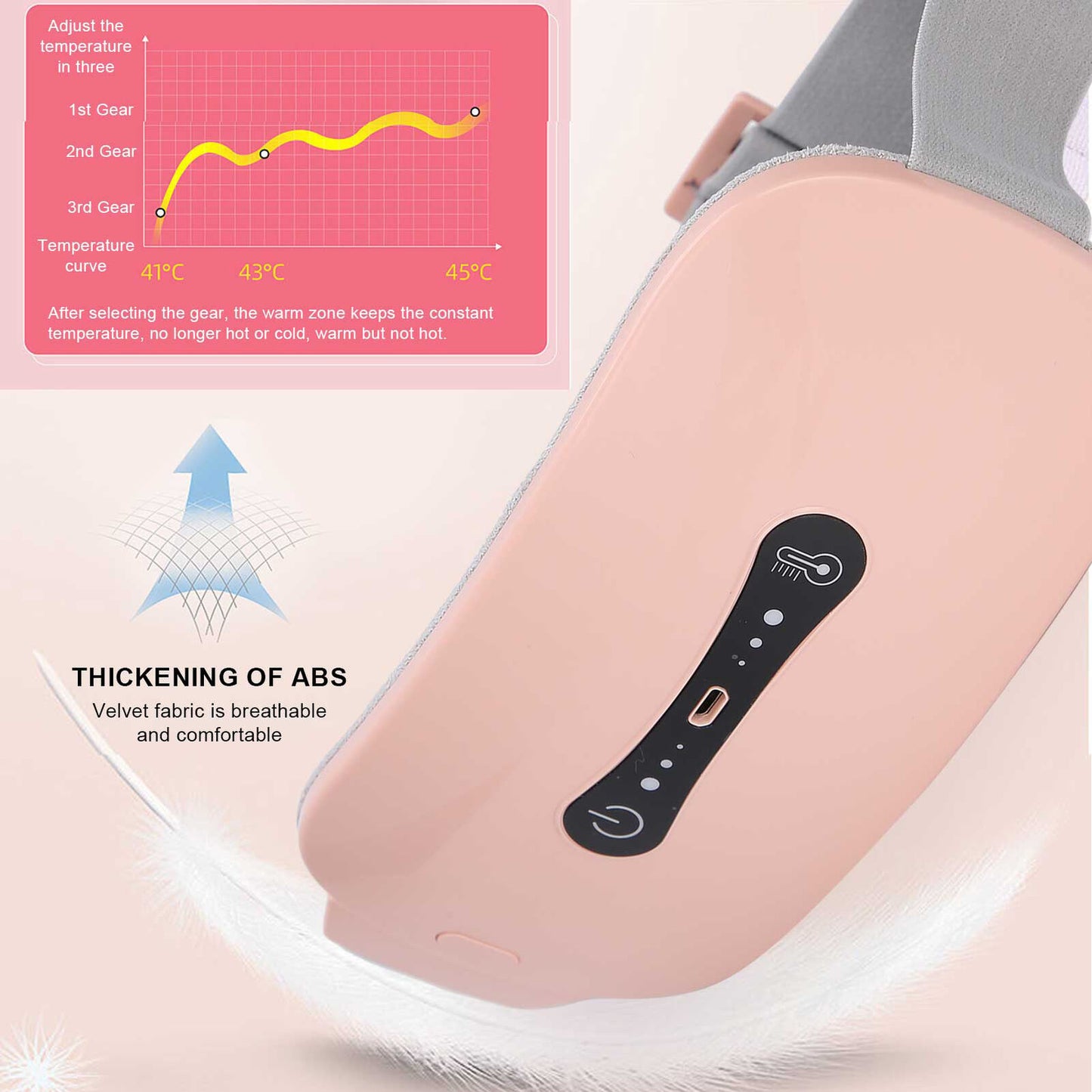 new Period Pain Relief Machine Cramps Menstrual Heating Pad Electric Heating HGF koeek - KOEEK