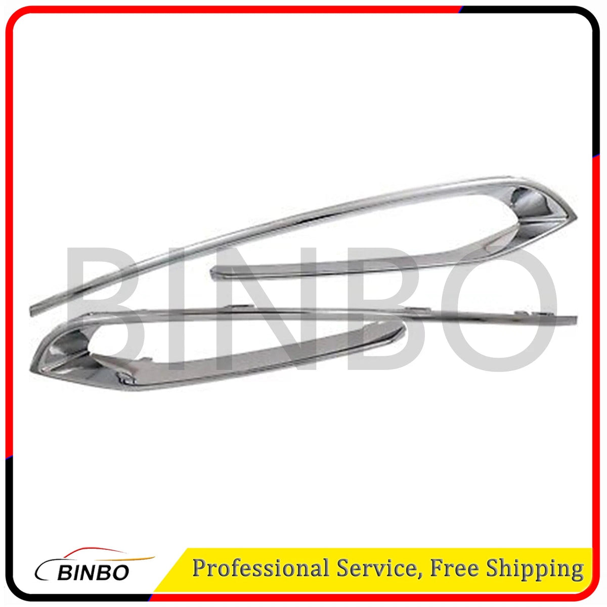 Set of 2 Grille Trims Grill Driver & Passenger Side Chrome for 528 535 550 07FC0E-D4 - KOEEK