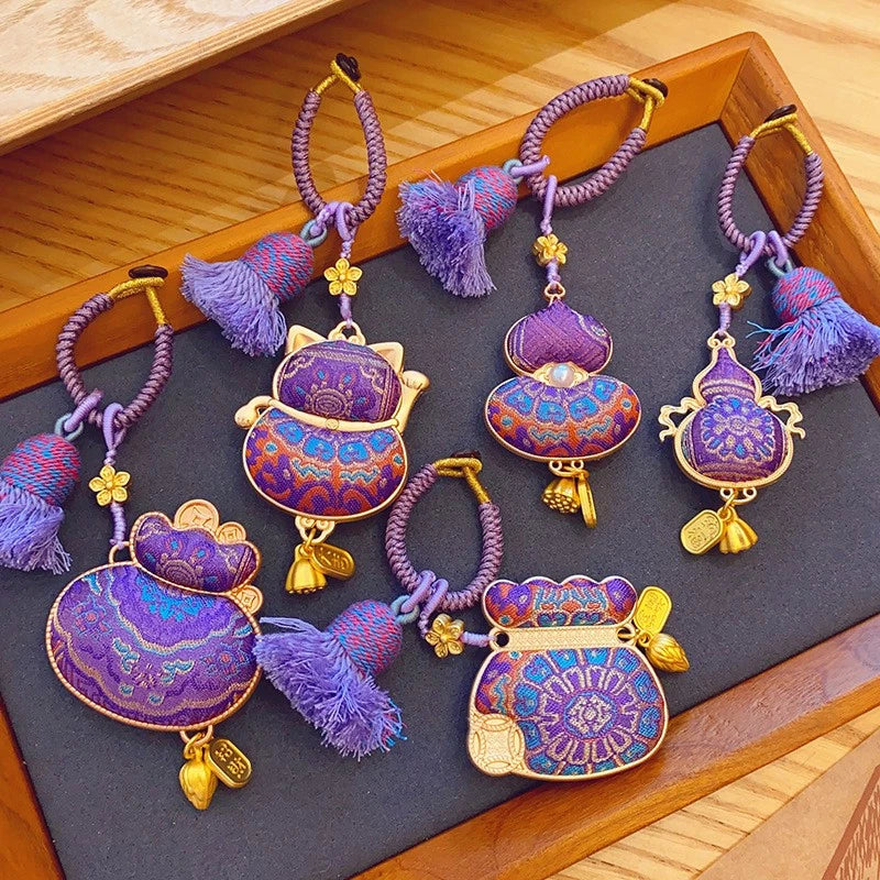 Song Jin Gourd Pendant/bag Hanging/car Hanging Double-Sided Maneki Neko Pendant 07FC0E-D4 - KOEEK