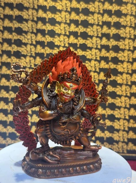 12CM 6 Arms Mahakala Copper Statue Home Design Collection 07FC0E-D4 - KOEEK