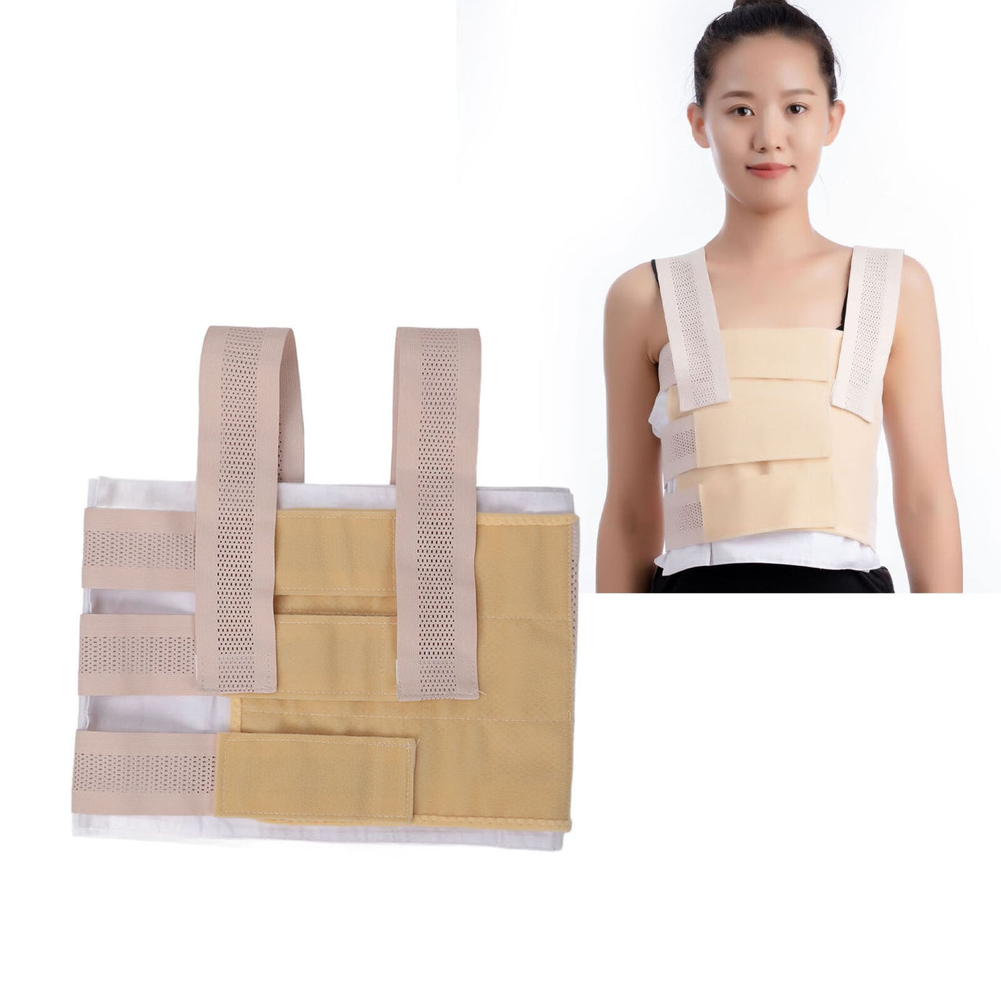 new Broken Rib Belt M Adjustable Chest Support Brace For Rib Fractures Thoracic HGF koeek - KOEEK