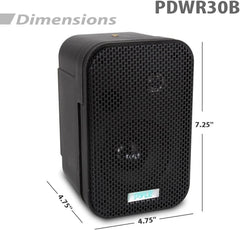 Wired Outdoor Speaker System (Pair), Marine Grade 2-way 300W Peak Power 07FC0E-D4 - KOEEK