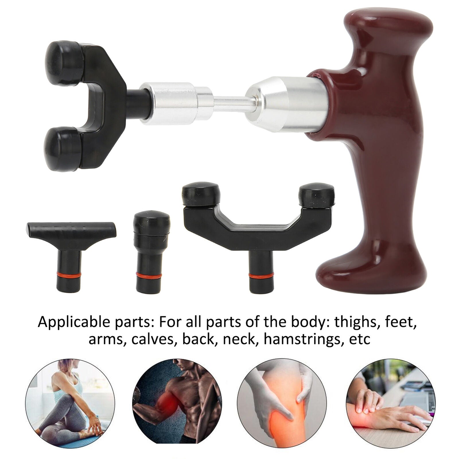 new T Shape Deep Tissue Massage Tool Ergonomic Pain Relief Muscle Massage Gun Fo ABE koeek - KOEEK