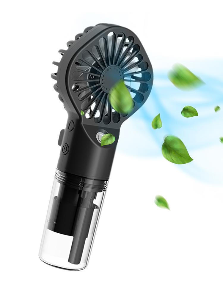 new Portable Fan With Mist USB Rechargeable Fan Mister Portable Outdoor With 4 Speed koeek - KOEEK