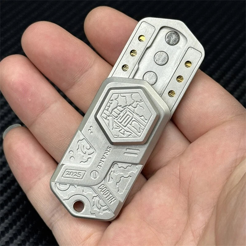 Personalized Snake EDC Fidget Toys Stainless Steel Magnetic Push Haptic Slider 07FC0E-D4 - KOEEK