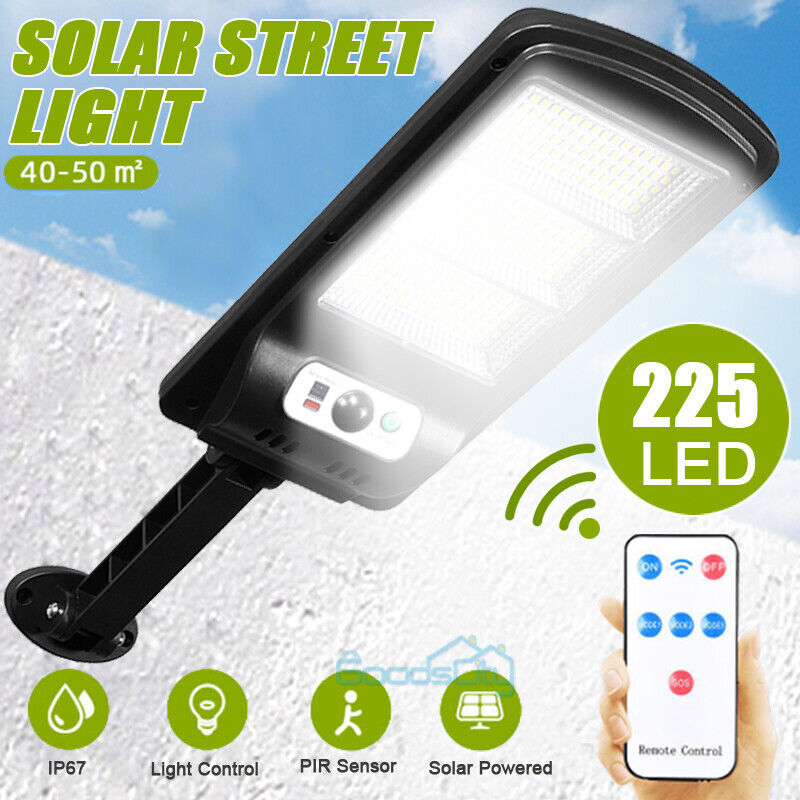 ny 1200000lm LED Solar Flood Light Security Bevægelsessensor Udendørs Yard Street Wall