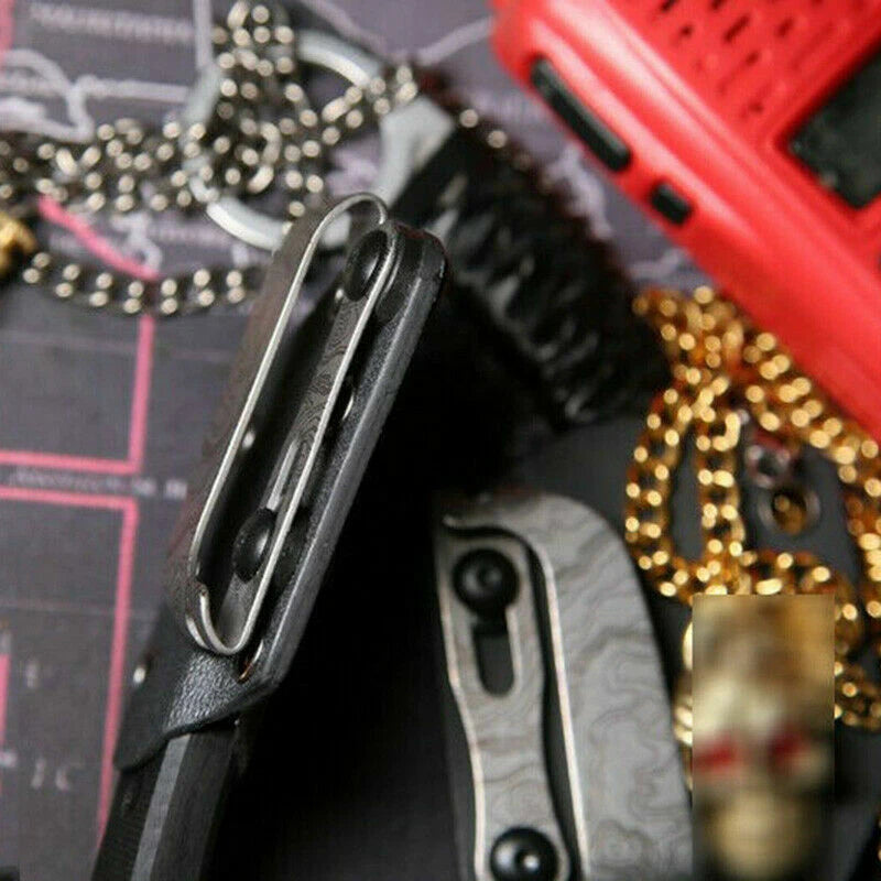 EDC Protective Clip Titanium Alloy Back Clip Pocket Clip Outdoor Pocket Tools 07FC0E-D4 - KOEEK