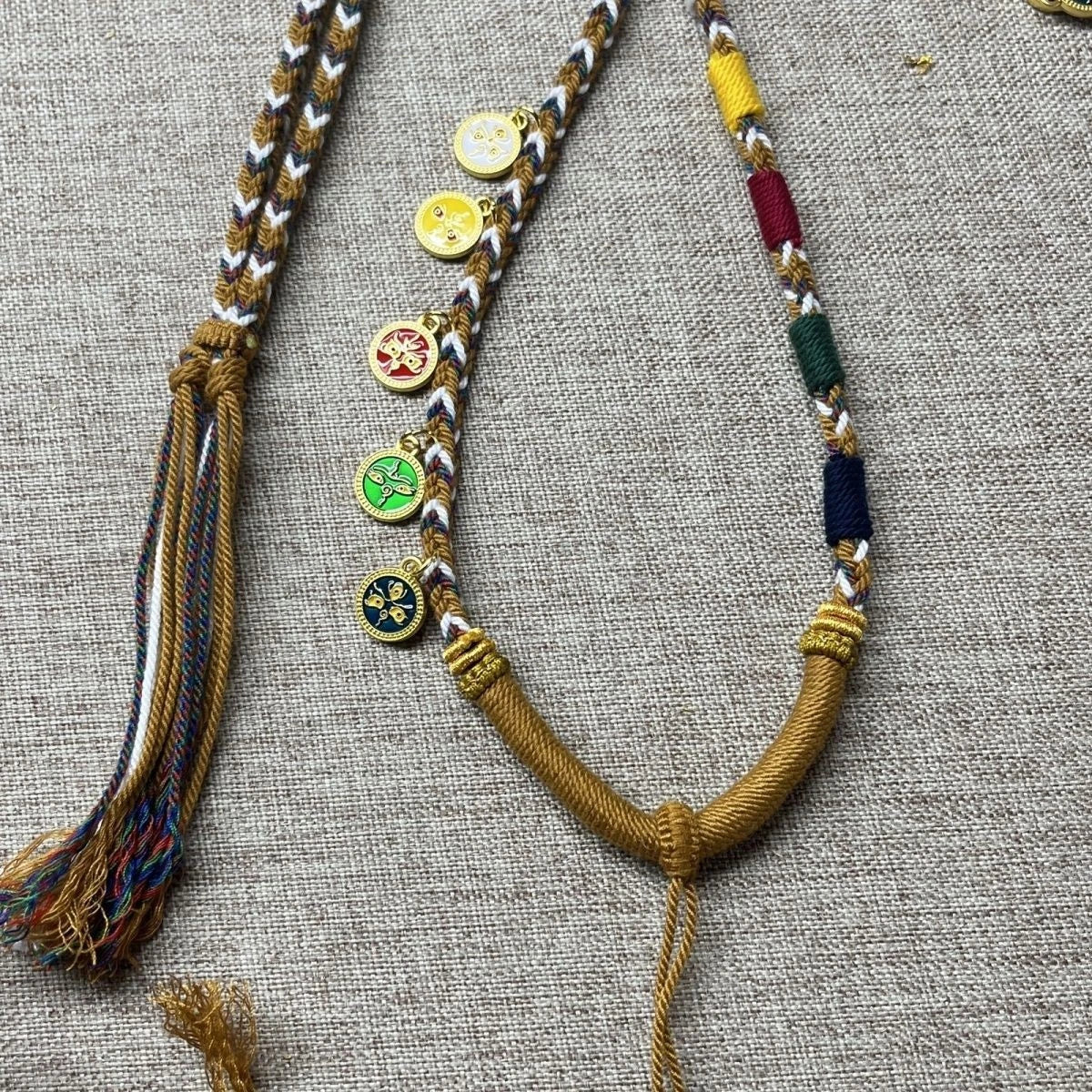 Tibetan Handmade Pendant Cord Necklace for Buddha Dzi Amulet Thangka Jewelry 07FC0E-D4 - KOEEK