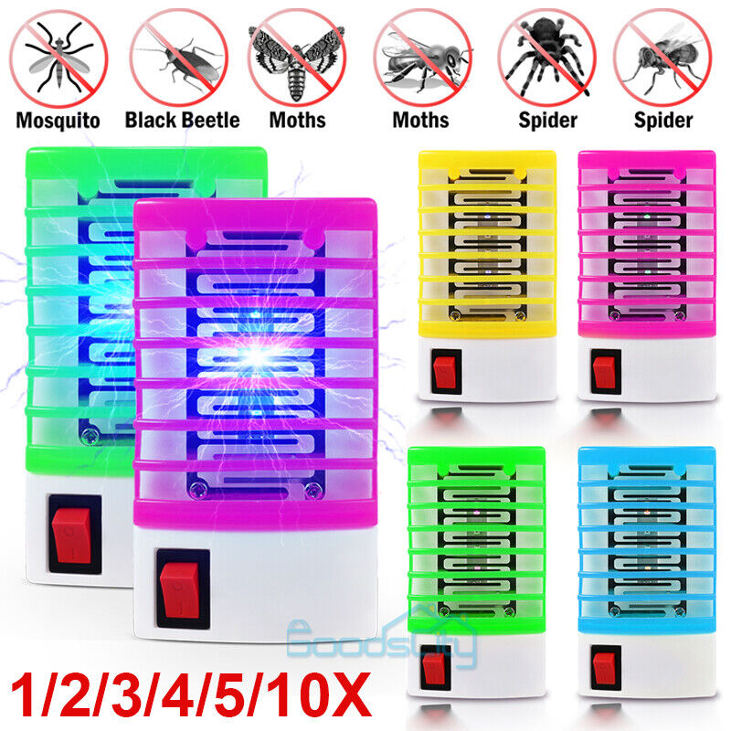 ny Elektrisk Mosquito Killer Lamp Bug Insect Zapper Night Light Trap Pest Repeller