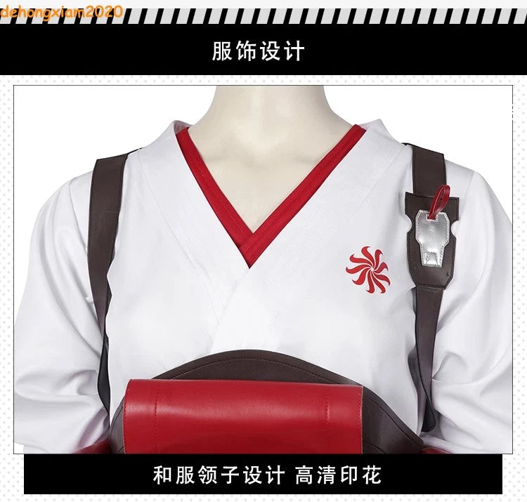 OW OVERWATCH2 Kiriko Costume Girls Top Pants Mask Outfit Cosplay Prop Halloween 07FC0E-D4 - KOEEK