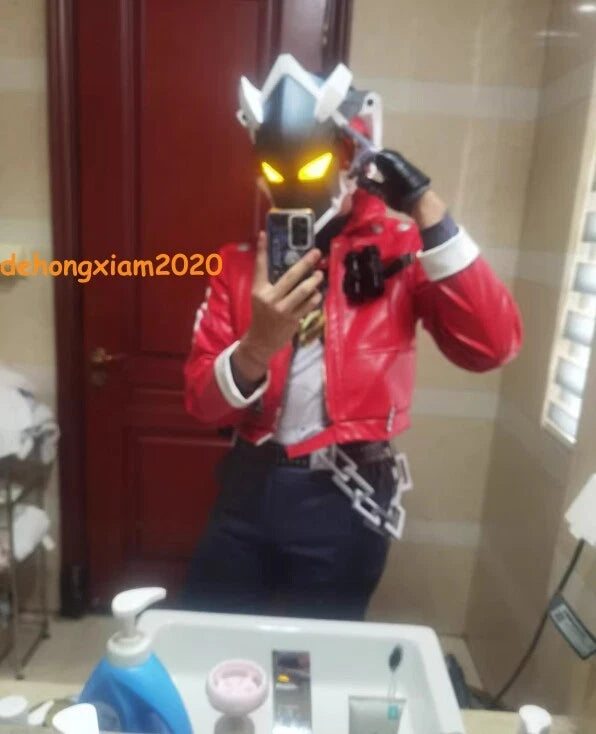 Zenless Zone Zero Billy the Kid Helmet Cosplay Full Face Mask PVC Prop Halloween 07FC0E-D4 - KOEEK