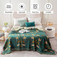 Bohemian Bed Blanket -  Cotton Super Soft Rustic Comforter 07FC0E-D4 - KOEEK
