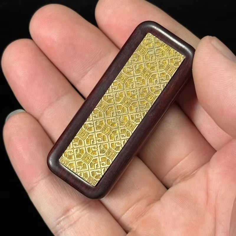 Elegant EDC Fidget Slider Lucky Blood Sandalwood Mechanical Push Haptic Slider 07FC0E-D4 - KOEEK