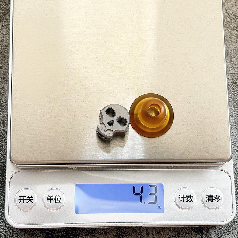 Titanium PEI Skull Knife Lanyard Bead Paracord Keychain Pendant EDC Charm DIY 07FC0E-D4 - KOEEK