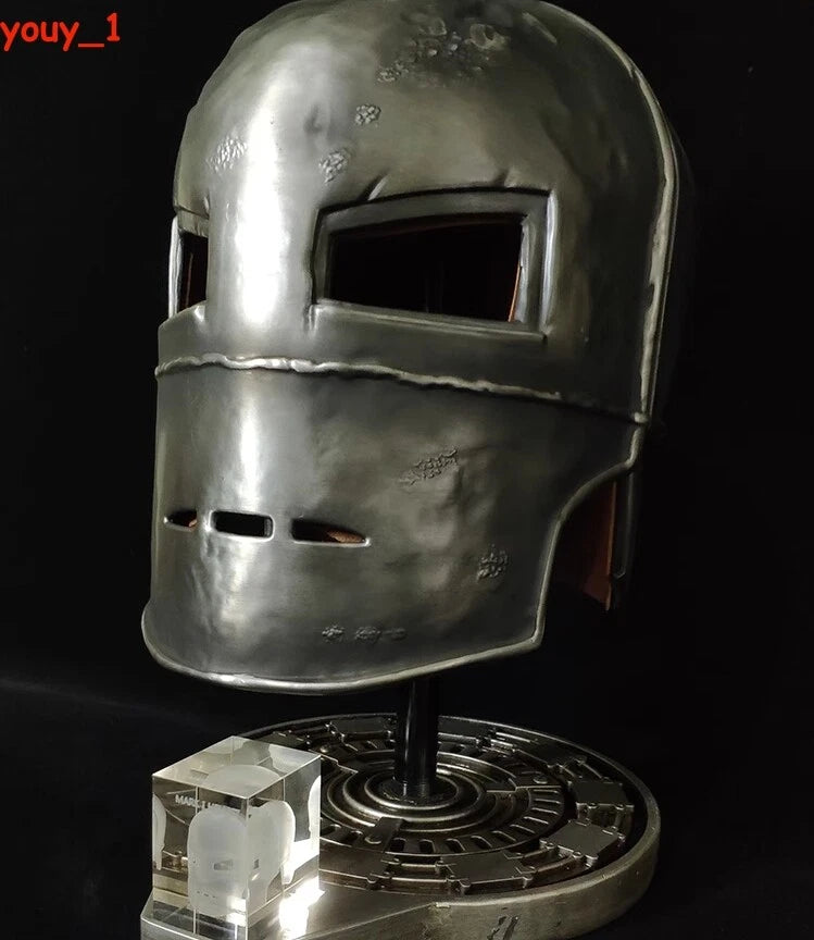 First Generation 1:1 Iron Man MK1 Full Metal Helmet Wearable Ornaments W/Base 07FC0E-D4 - KOEEK