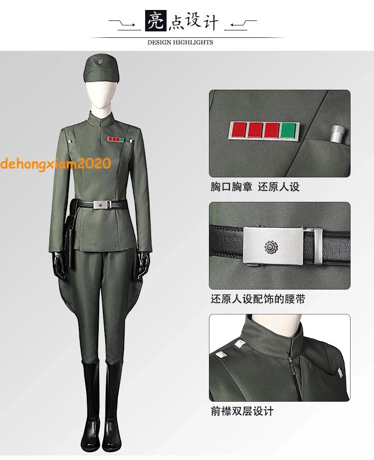 Star Wars Obi- Wan Kenobi Military Women Cosplay Costume Party Uniform Outfit 07FC0E-D4 - KOEEK