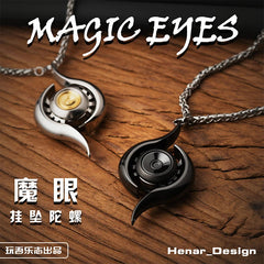 EDC Magic Eye Fidget Spinner Metal Toy Stress Relief Necklace Gift Spinning Tops 07FC0E-D4 - KOEEK
