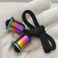 Titanium Begleri Fidget Toy Finger Skill Exercise Paracord Stress Worry Bead 07FC0E-D4 - KOEEK