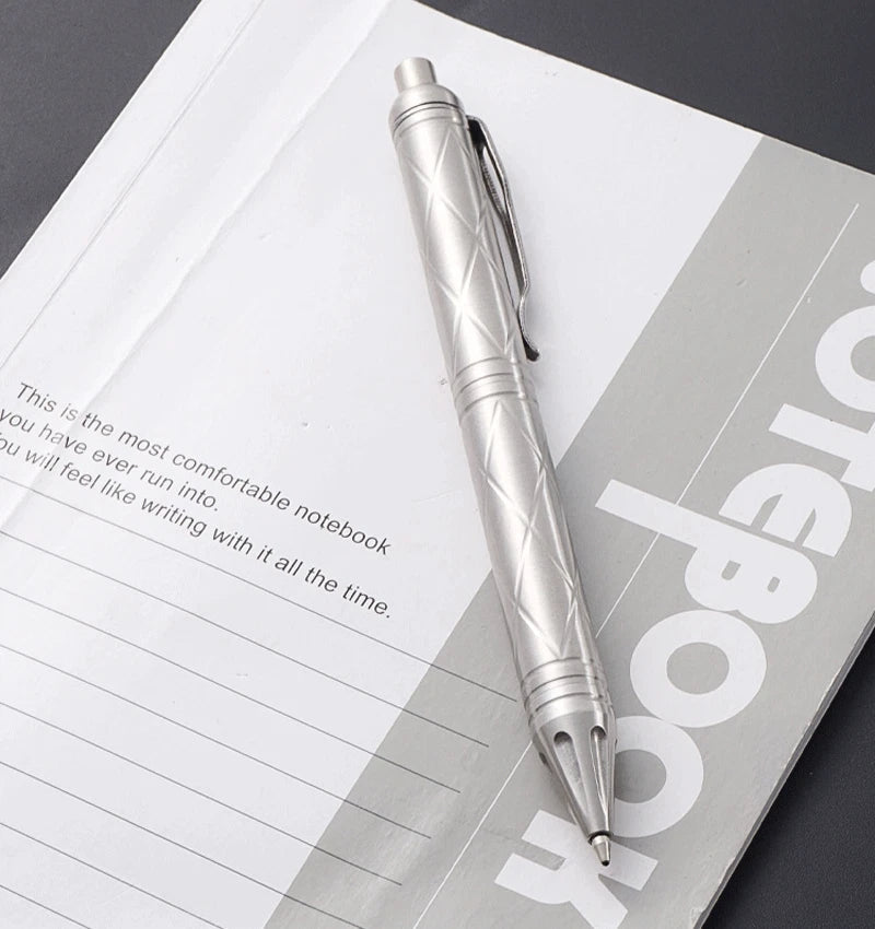 EDC Practical Stainless Steel Ballpoint Pen Signature Pens with 5pcs G2 Refills 07FC0E-D4 - KOEEK