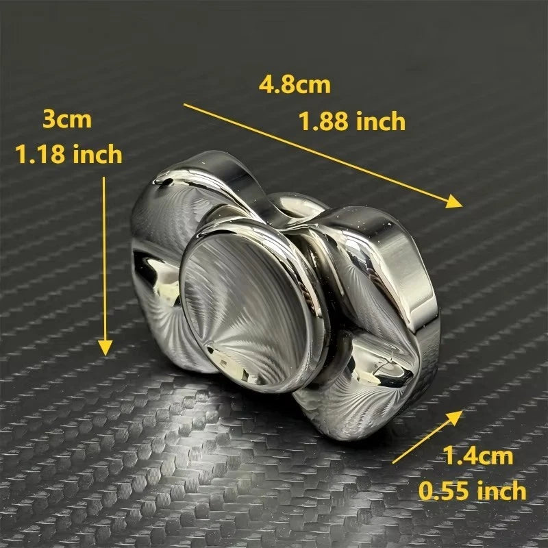 Stainless Steel Mirror EDC Fidget Slider Novel Sand Dune Hand Spinner 07FC0E-D4 - KOEEK