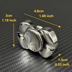Stainless Steel Mirror EDC Fidget Slider Novel Sand Dune Hand Spinner 07FC0E-D4 - KOEEK