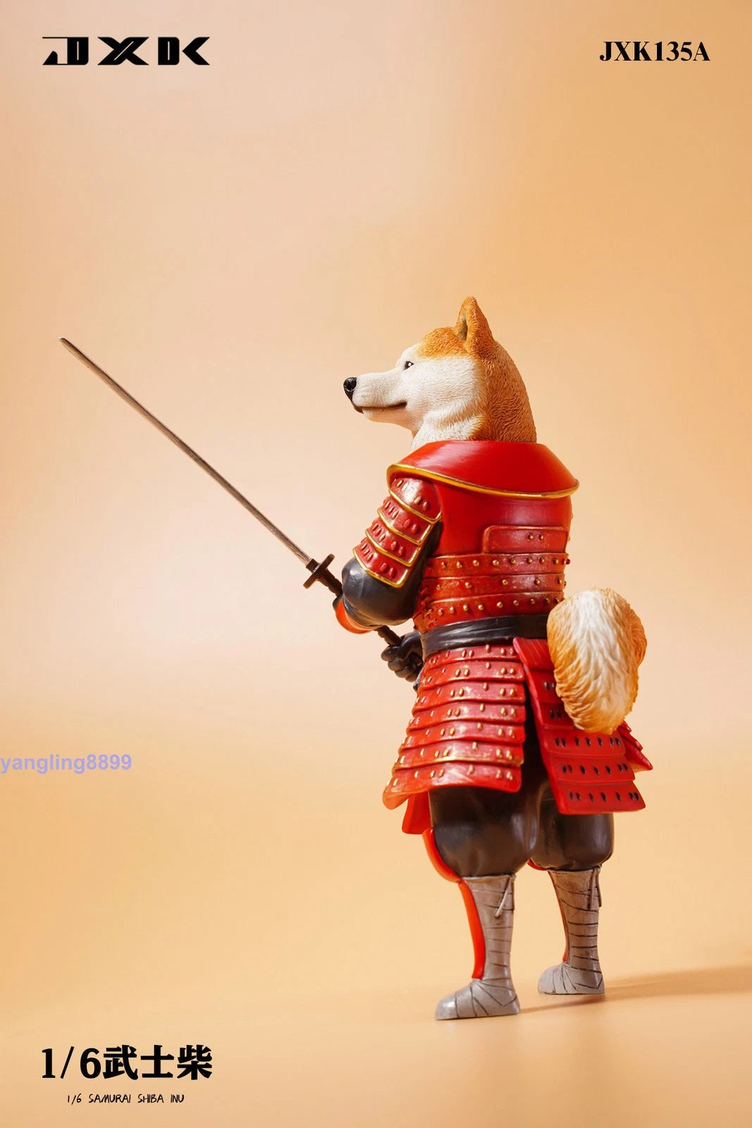 JXK 1/6 Samurai Shiba Inu Animal Model Resin Statue Toy Figure Collect Decor JXK - KOEEK