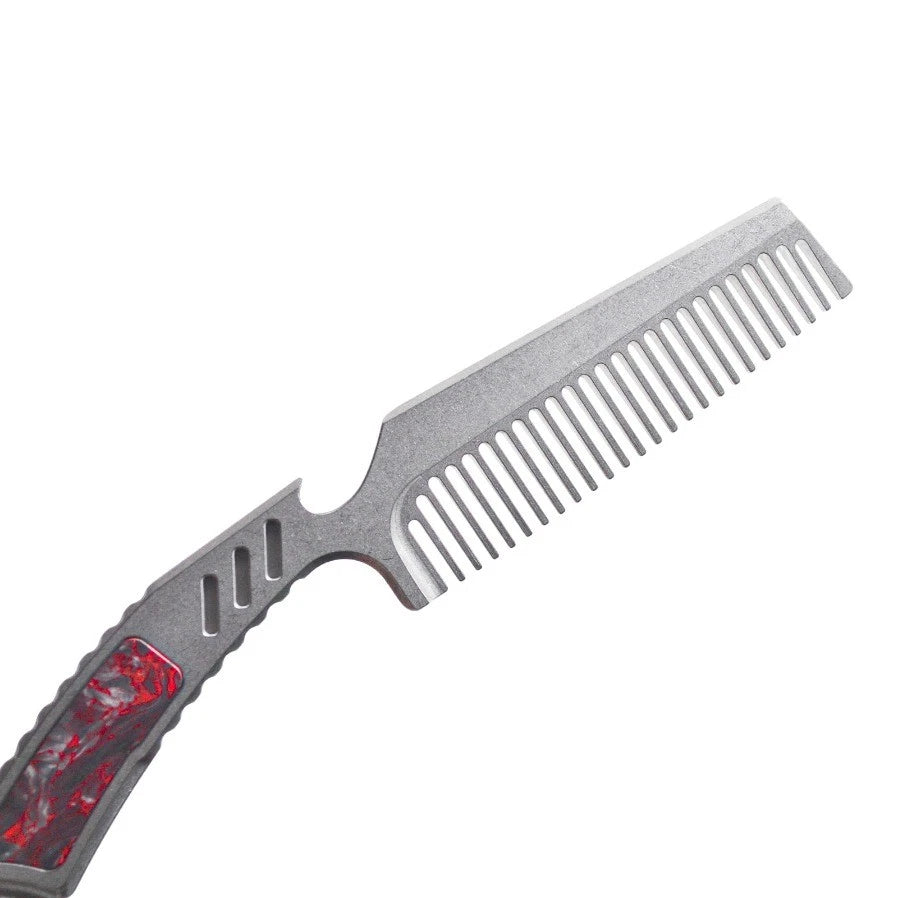 TC21 Titanium alloy Comb EDC Fidget Toy Multi Tool Lightweight Durable 07FC0E-D4 - KOEEK