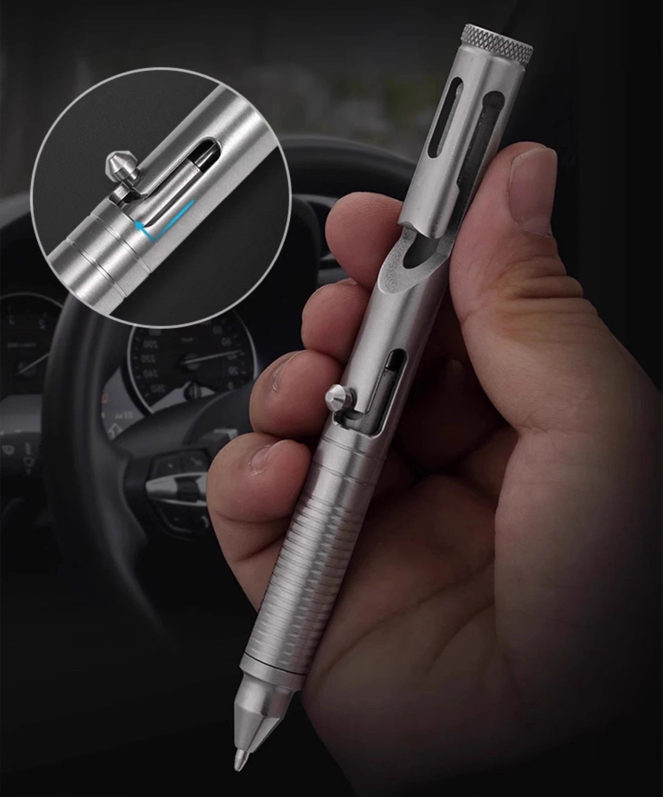 EDC TC4 Titanium Alloy Signature Pen Pocket Multi-purpose Tool Ballpoint Pen 07FC0E-D4 - KOEEK