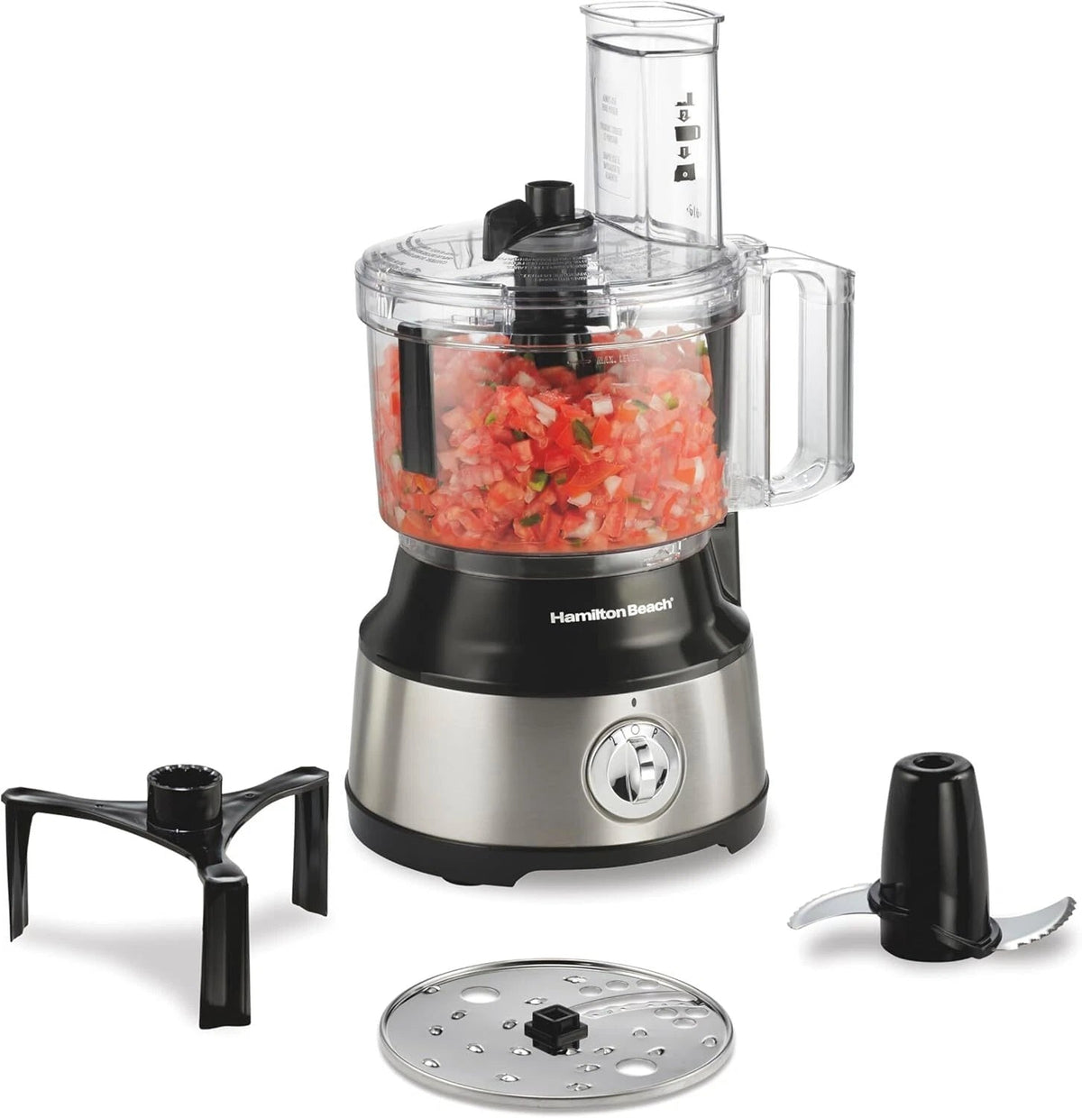 Food Processor and Vegetable Chopper, 10 Cup Capacity + Easy Clean Bowl Scraper 07FC0E-D4 - KOEEK