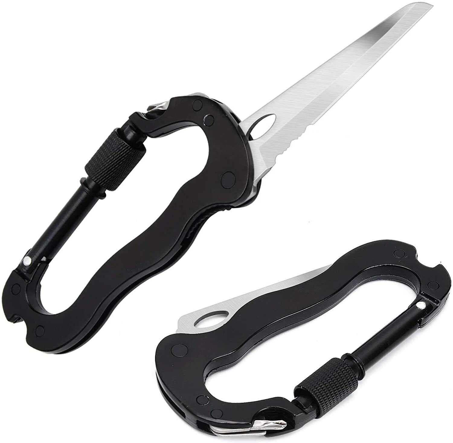 EDC Multi-Tool Carabiner Keychain Screwdriver Key Holder Outdoor Camping Hunting 07FC0E-D4 - KOEEK