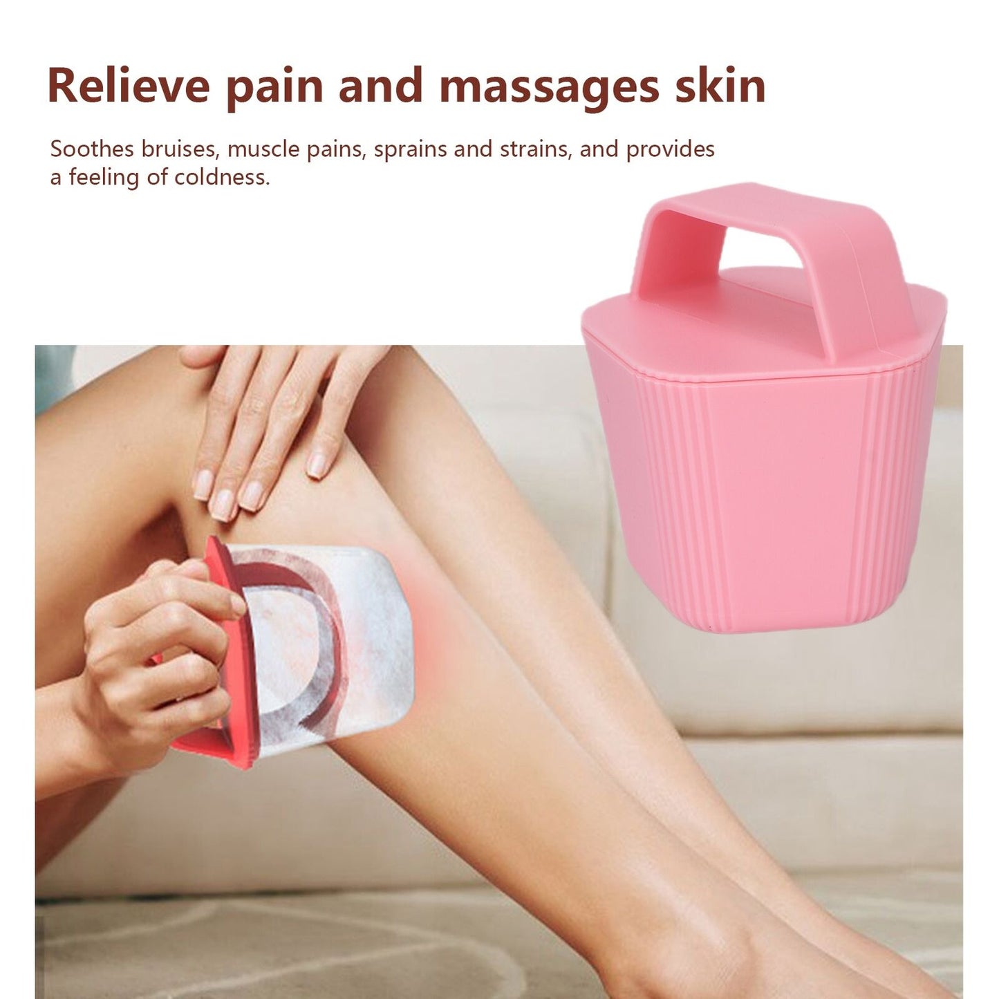 new Ice Massage Cup Muscles Sprains Inflammation Relief Roller(Pink ) HGF koeek - KOEEK