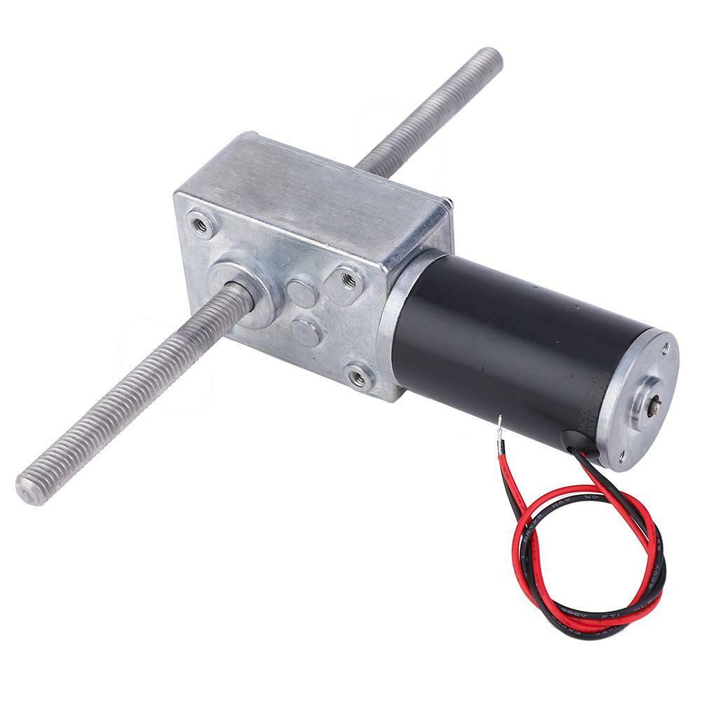 new 12V Worm Gear Motor Double Shaft M8 Thread Dual Shaft Reduction Motor koeek - KOEEK