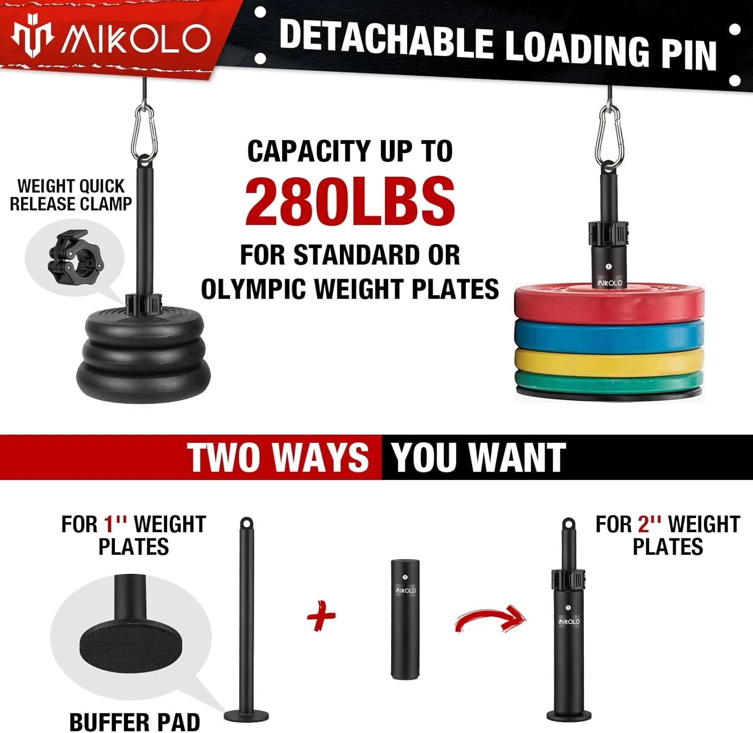 Pulley system with upgraded load pin, home gym equipment 07FC0E-D4 - KOEEK