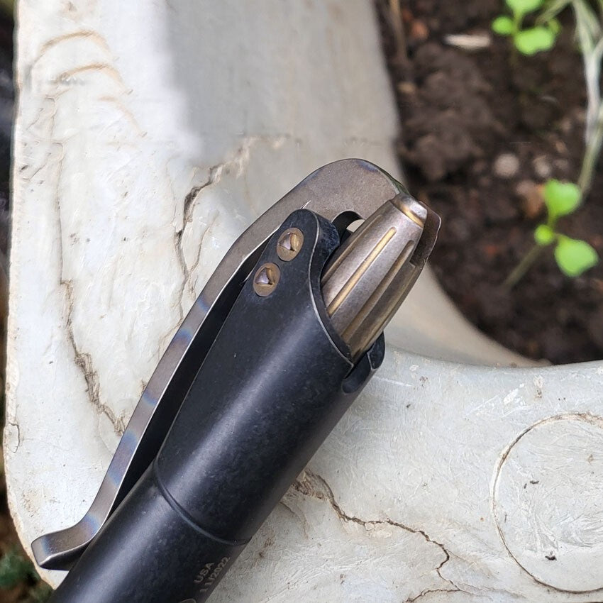 EDC Titanium Pocket Siphon Pen Ball Pen Business Signature Gel Pen Outdool Tool 07FC0E-D4 - KOEEK