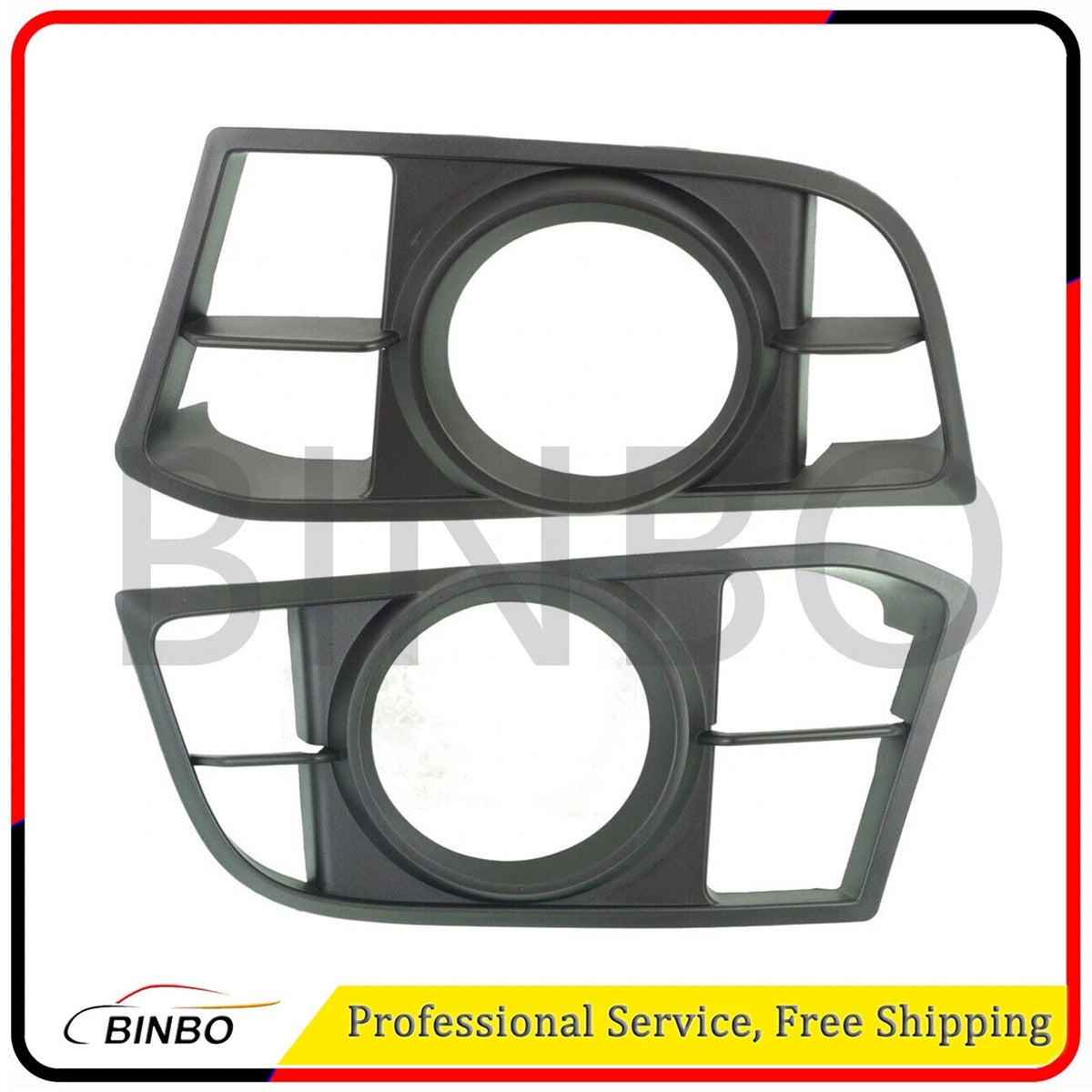 For BMW 5-Series Fog Light Cover 2014-2016 Driver & Passenger Pair Black 07FC0E-D4 - KOEEK