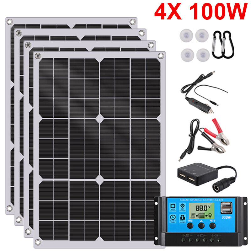 ny 100W 400W 800W 1000W Watt 12v Monokrystallinsk solcellepanel 12BB celle for hjemmebobil